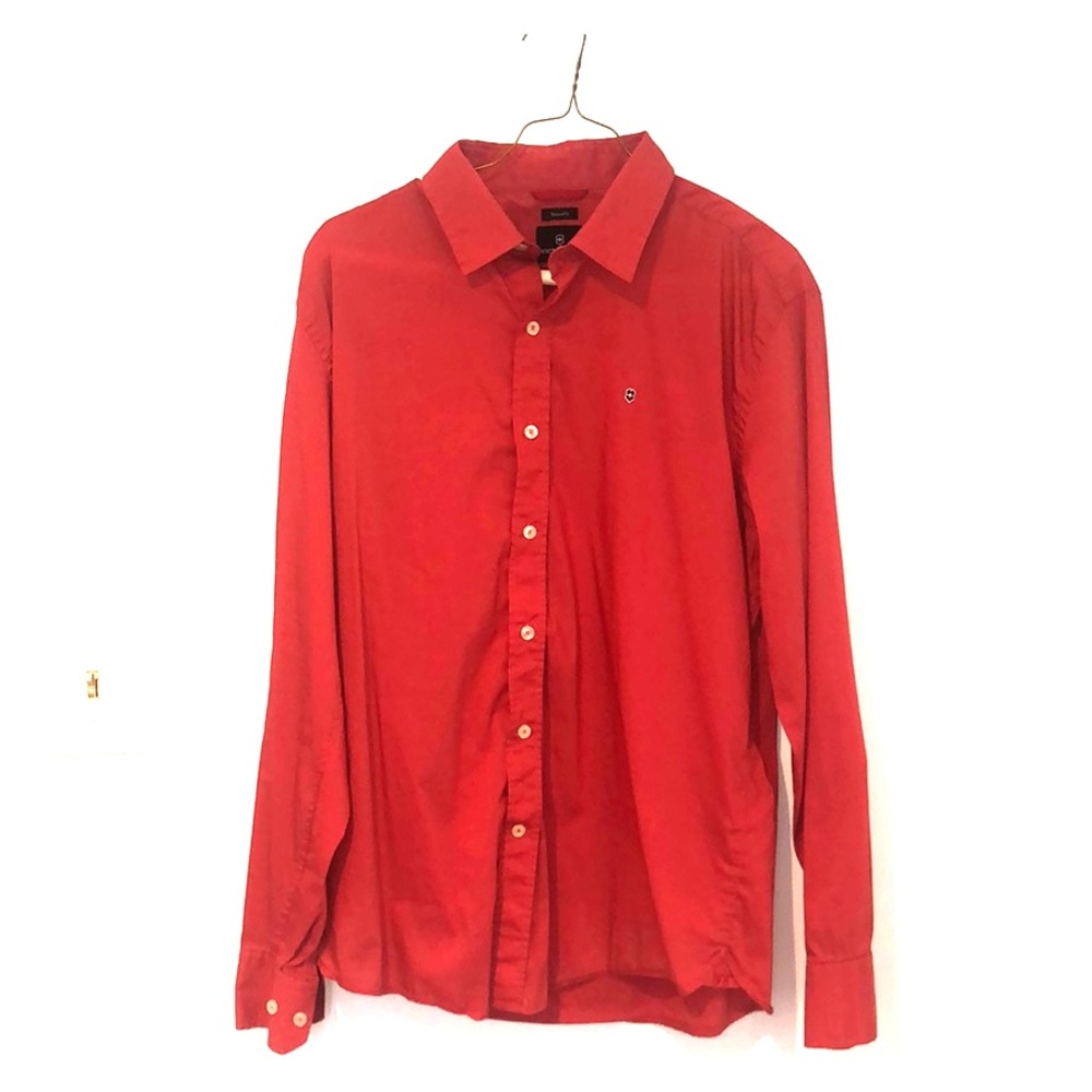 Men’s Large Victorinox Salmon Casual Dress Shirt